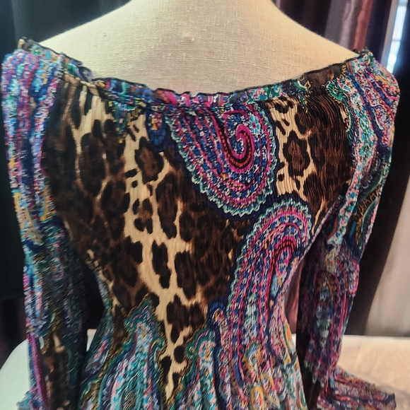 Sunny Leigh Multicolor Paisley and Leopard Blouse - Picture 8 of 14